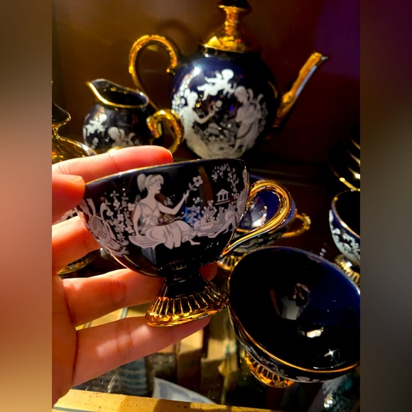 Florentine Espresso set for 5 RARE , PERFECT - Picture 2 of 7